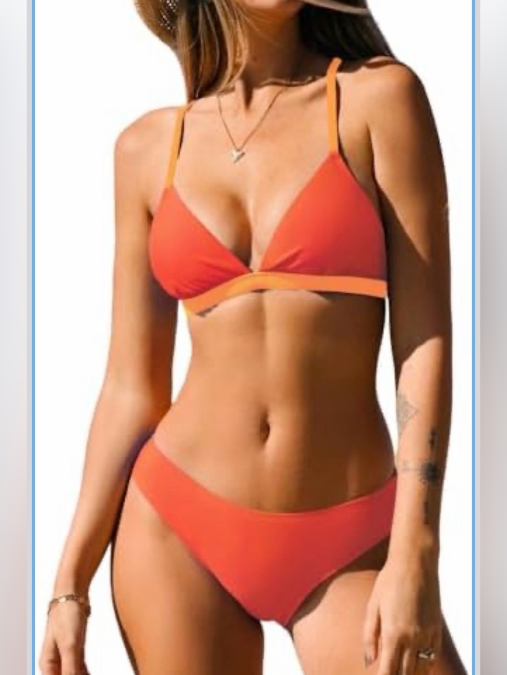 Cupshe Bright Orange Bikini